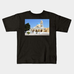 Church, Oia, Santorini, Greek Islands Kids T-Shirt